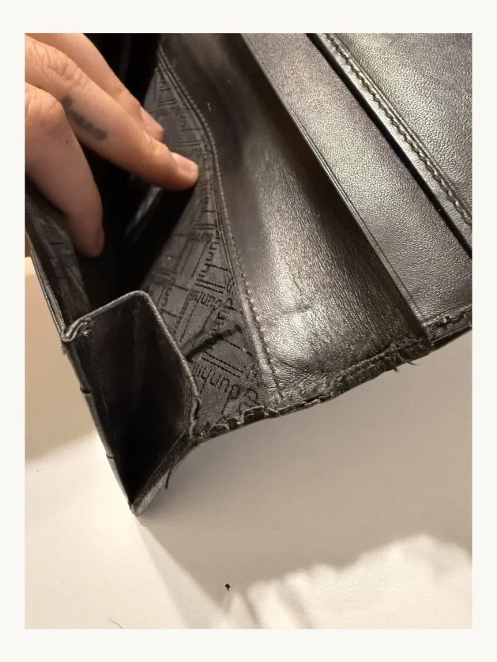 Dunhill Black Leather Long Bifold Wallet